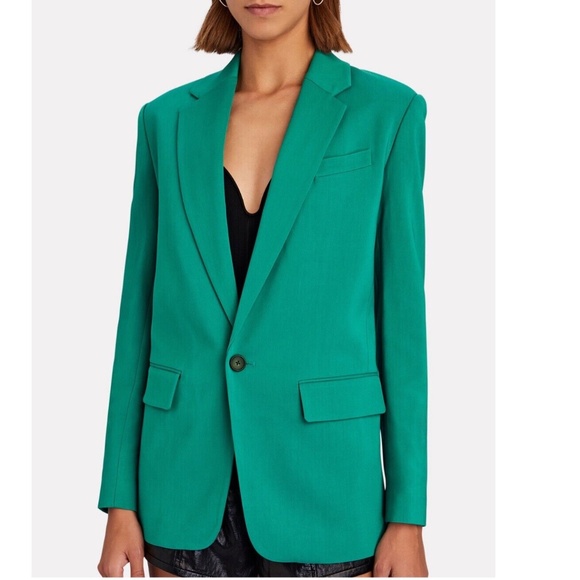 A.L.C. Teal Blue Green Oversized Blazer - Picture 3 of 5